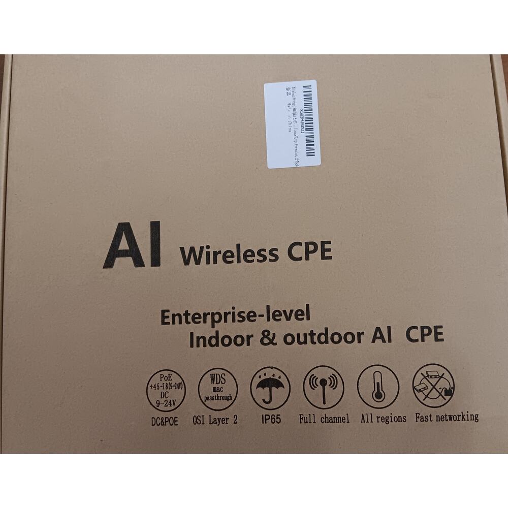 AI Smart Wireless Bridge CPE Enterprise Level  Indoor/Outdoor NEW All Regions
